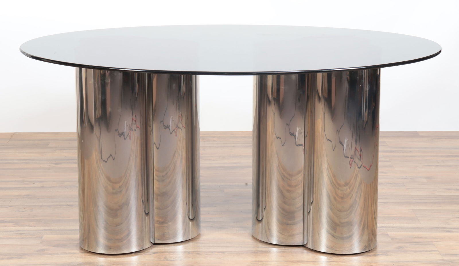 Curtis Jere Chrome & Smoked Glass Dining Table (1 of 5)