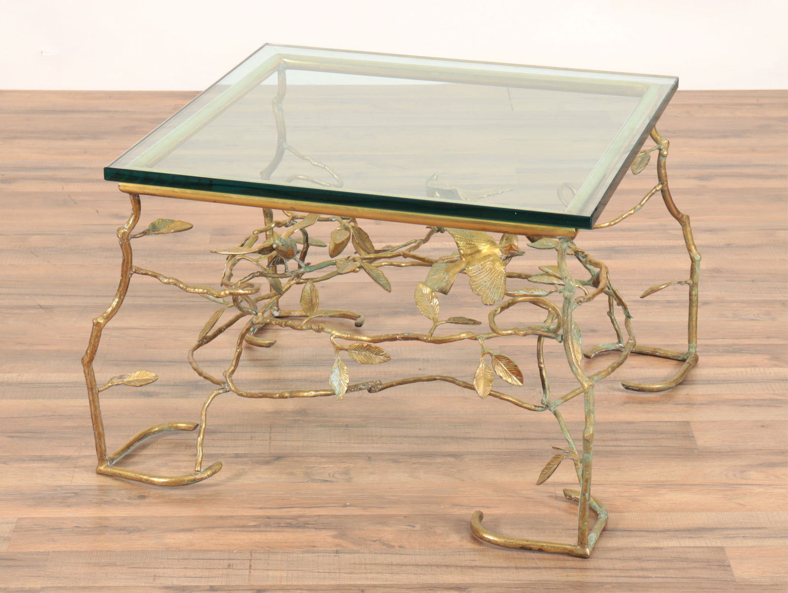 Modern Brass Bird & Vine Coffee Table (1 of 5)