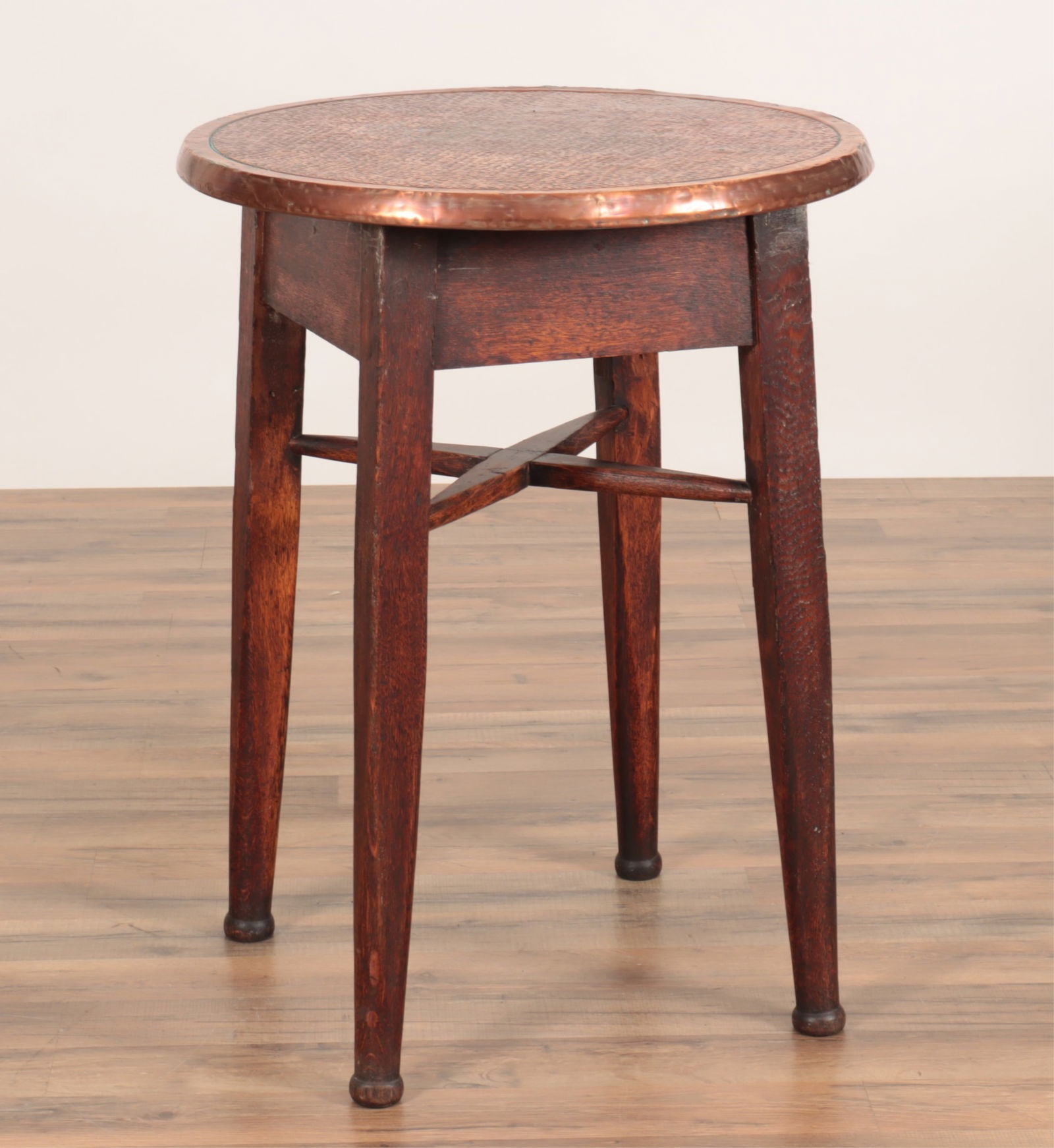Arts & Crafts Copper & Walnut Bistro Table (1 of 8)