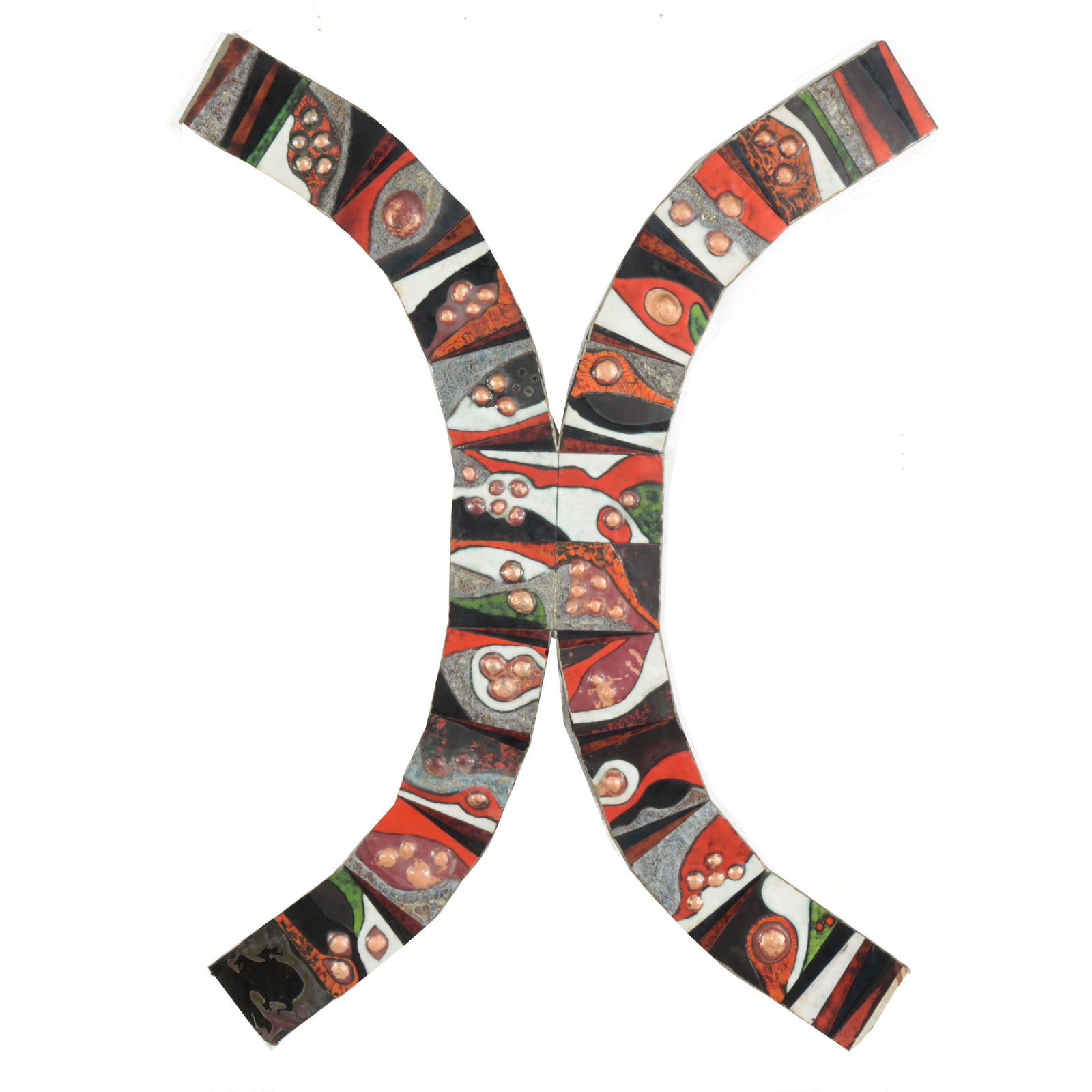 Judith Daner - Large Abstract X, Enamel on Copper (1 of 7)