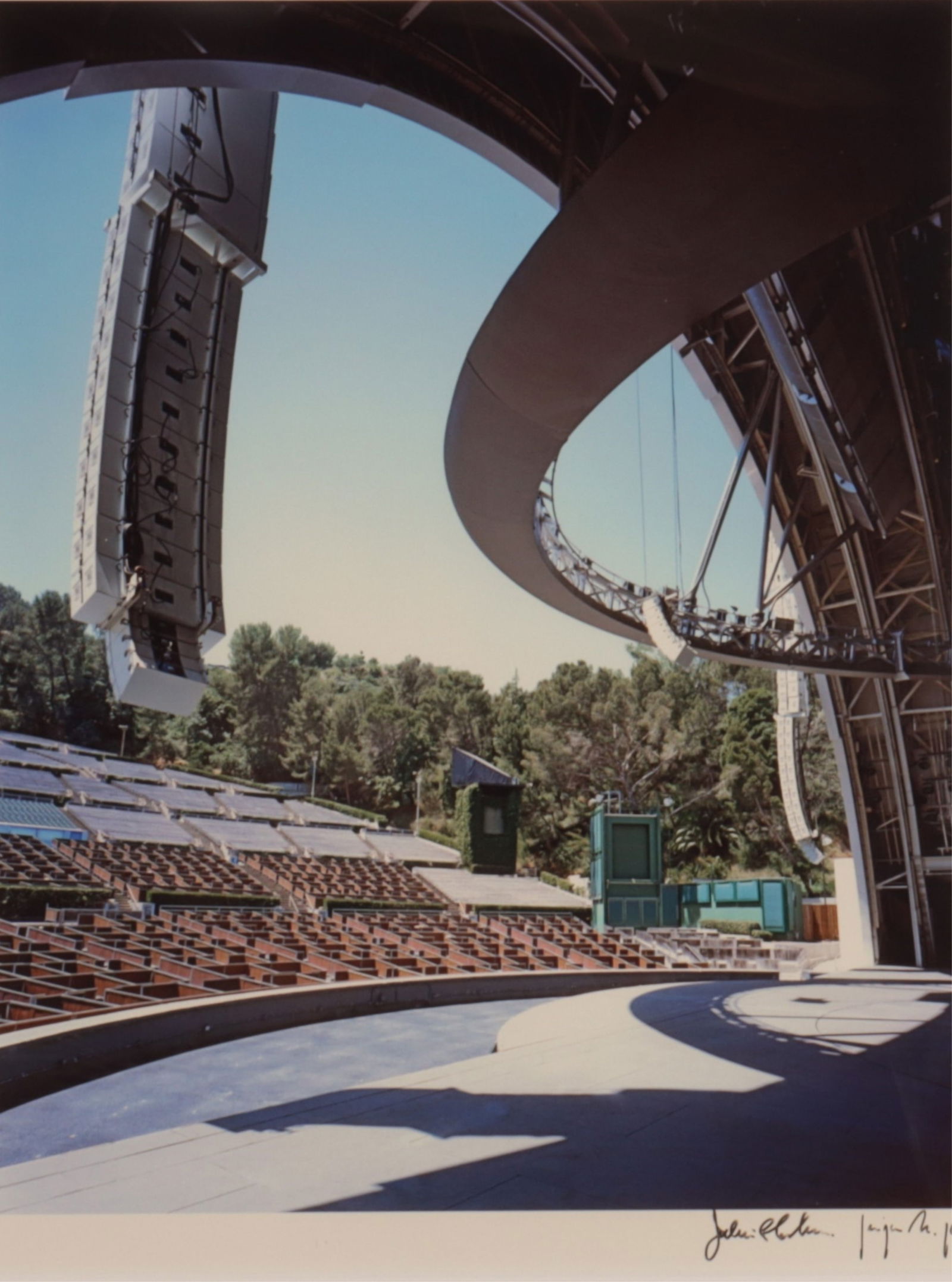 Julius Shulman - Hollywood Bowl - Photo: Julius Shulman, American, 1910-2009, & Juergen Nogai, b.1953, Hollywood Bowl, 2008, signed lower right. Note: Juergen Nogai was Mr. Shulman's frequent collaborator during the last decade of his life.