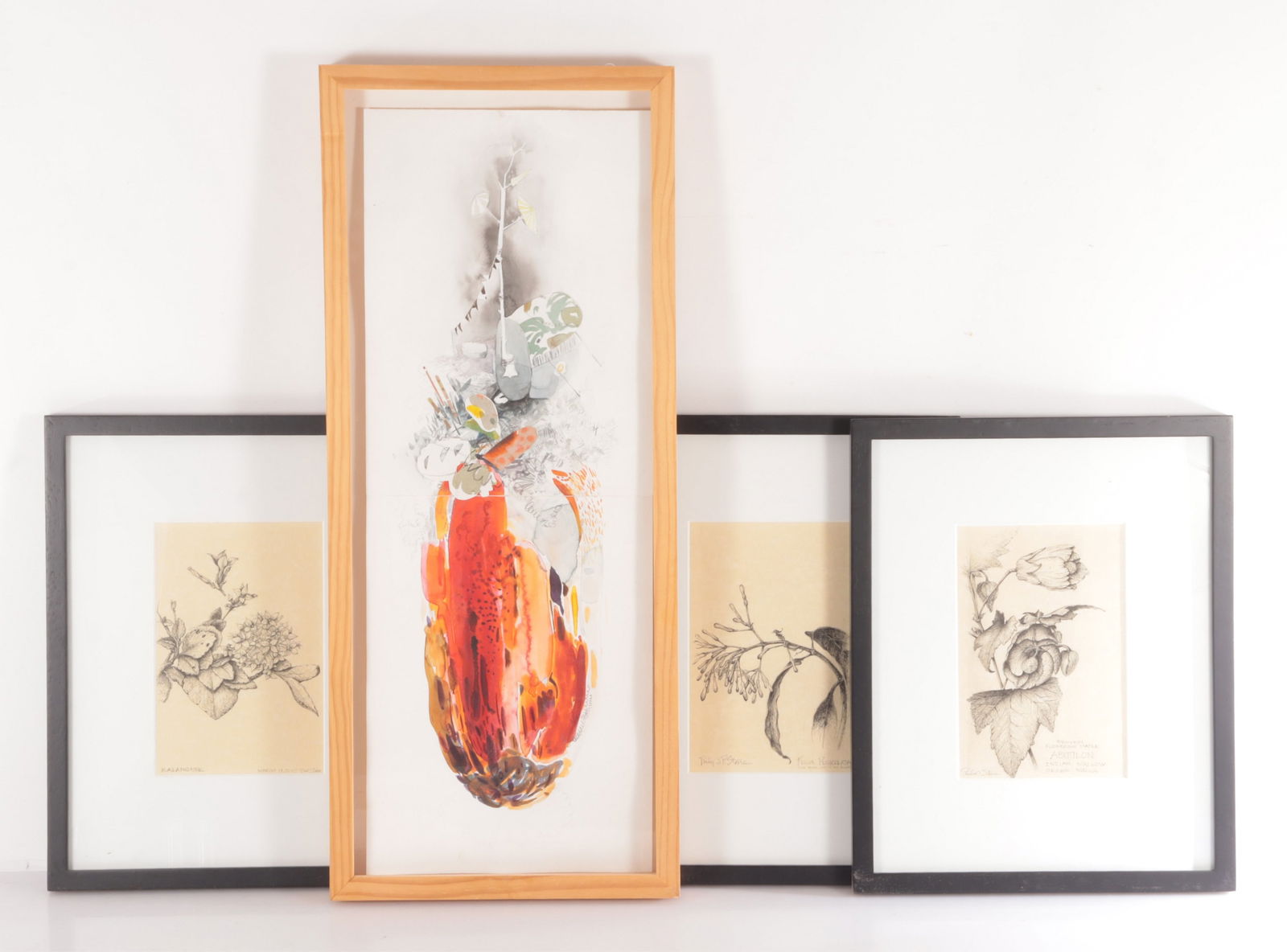 Unknown Artist - W/C & 3 Philip P. Stone Drawings (1 of 11)