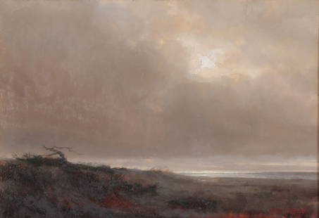 Jacob Collins - Dune with Storm O/P: Jacob Collins (American, b.1964) - Dune with Storm, oil on panel, signed and dated lower right 08, titled verso.Exhibited New Britain Museum of American Art 2003, Cape Cod Museum of Art 2010 & Maryhil