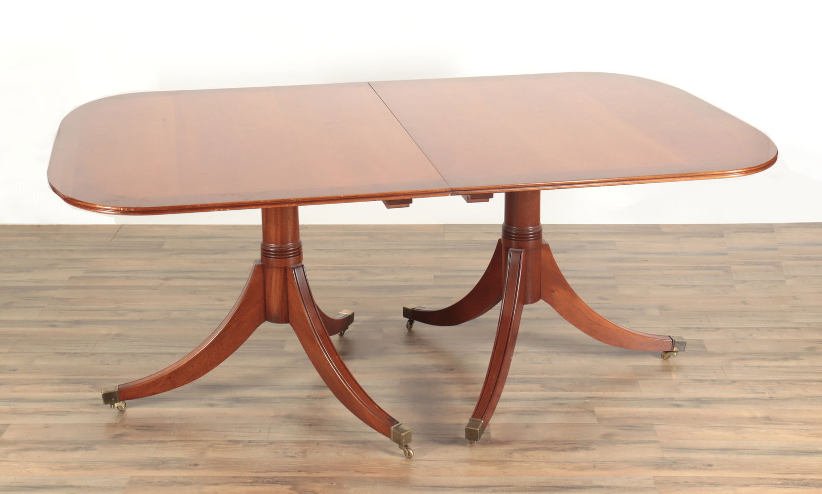 George III Style Inlaid Mahogany Dining Table (1 of 10)