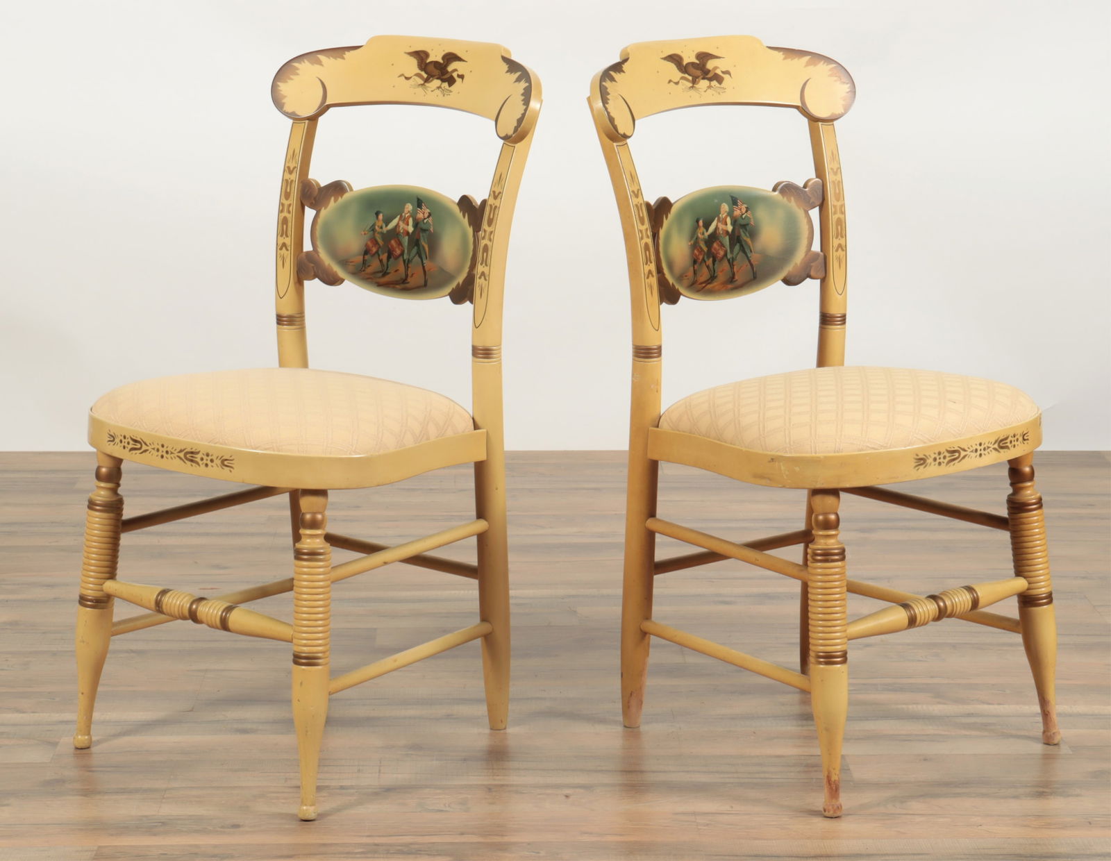 Pair of Hitchcock Western Reserve Ohio Side Chairs (1 of 8)