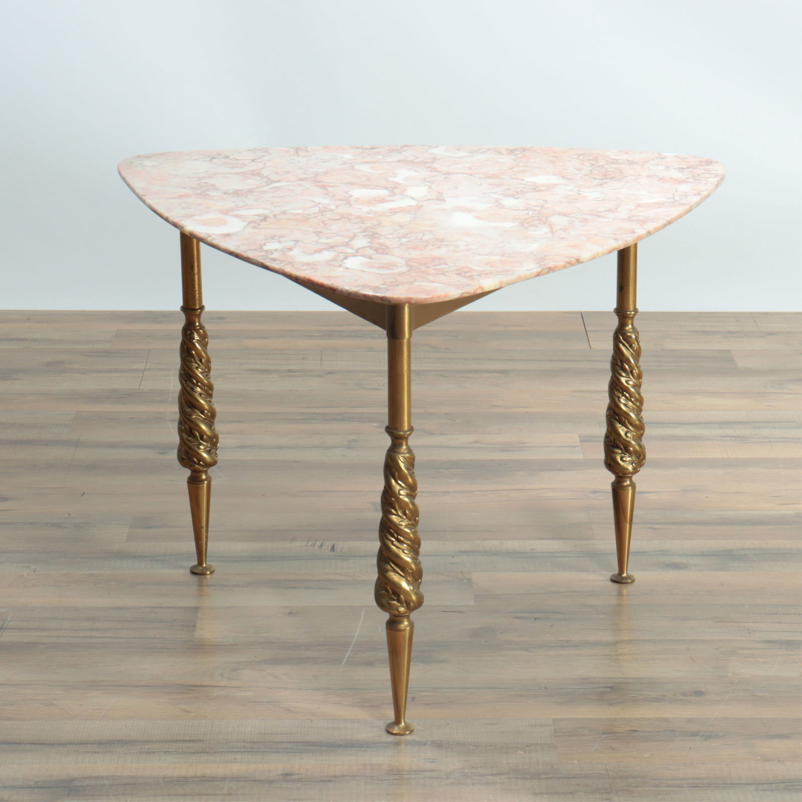 Style of Arturo Ponti Metal and Marble Side Table (1 of 6)