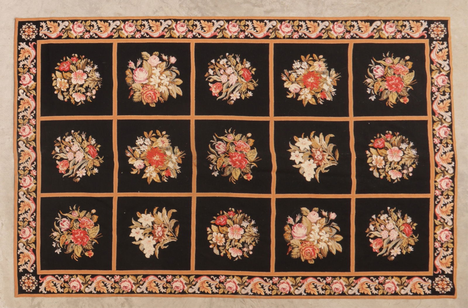 Floral Medallion Needlepoint 5-4 x 8-1 (1 of 8)