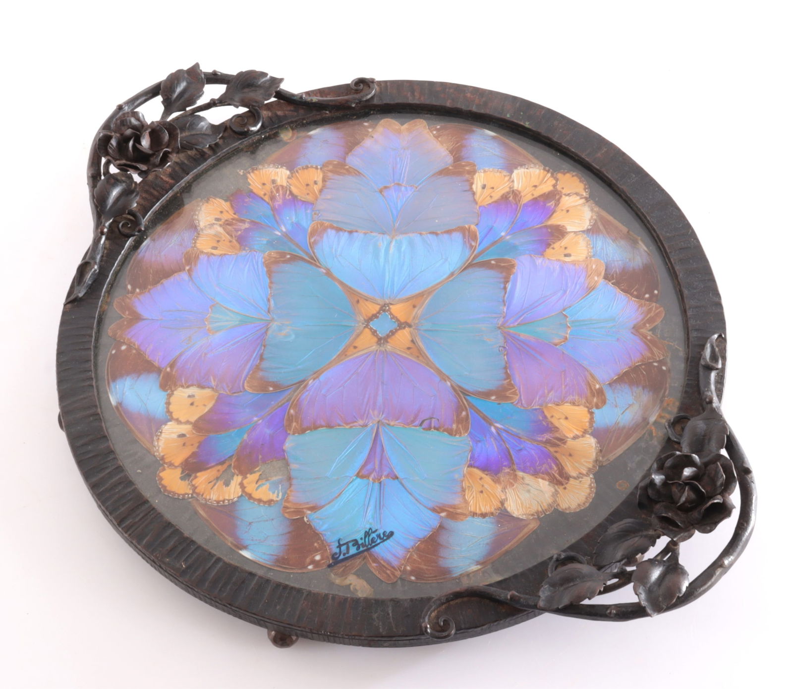 F. Billere Art Nouveau Butterfly Wing Tray (1 of 5)