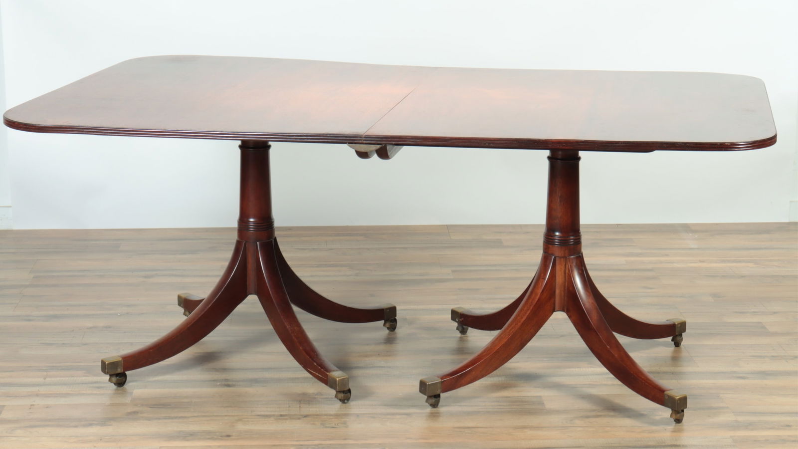 George III Style Mahogany Pedestal Dining Table (1 of 4)