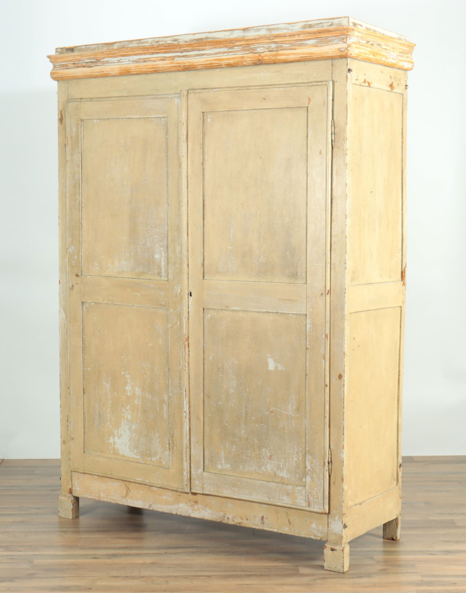 French Provincial Cream-Painted Armoire (1 of 7)