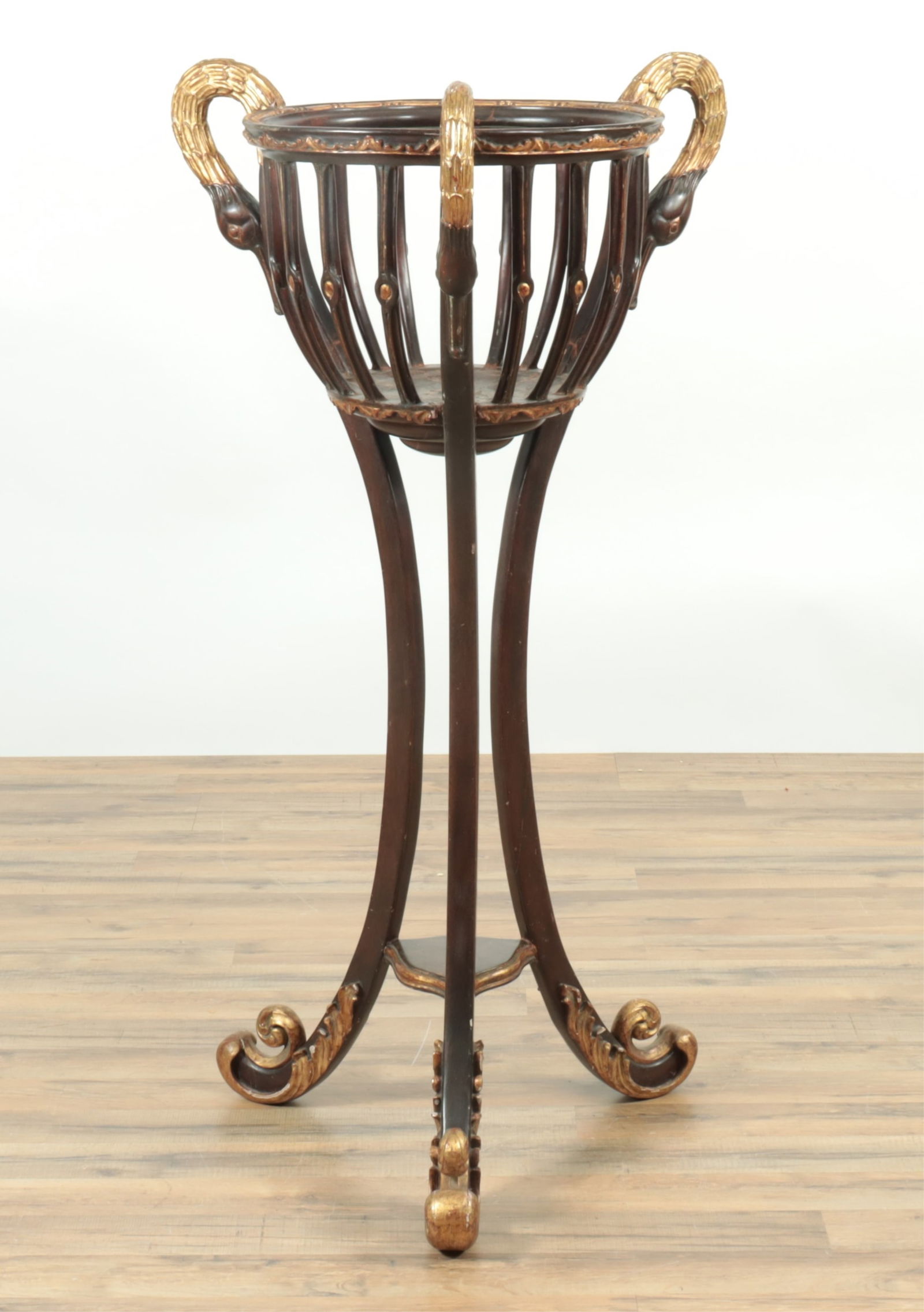 French Empire Style Wood Carved Swan Planter (1 of 8)