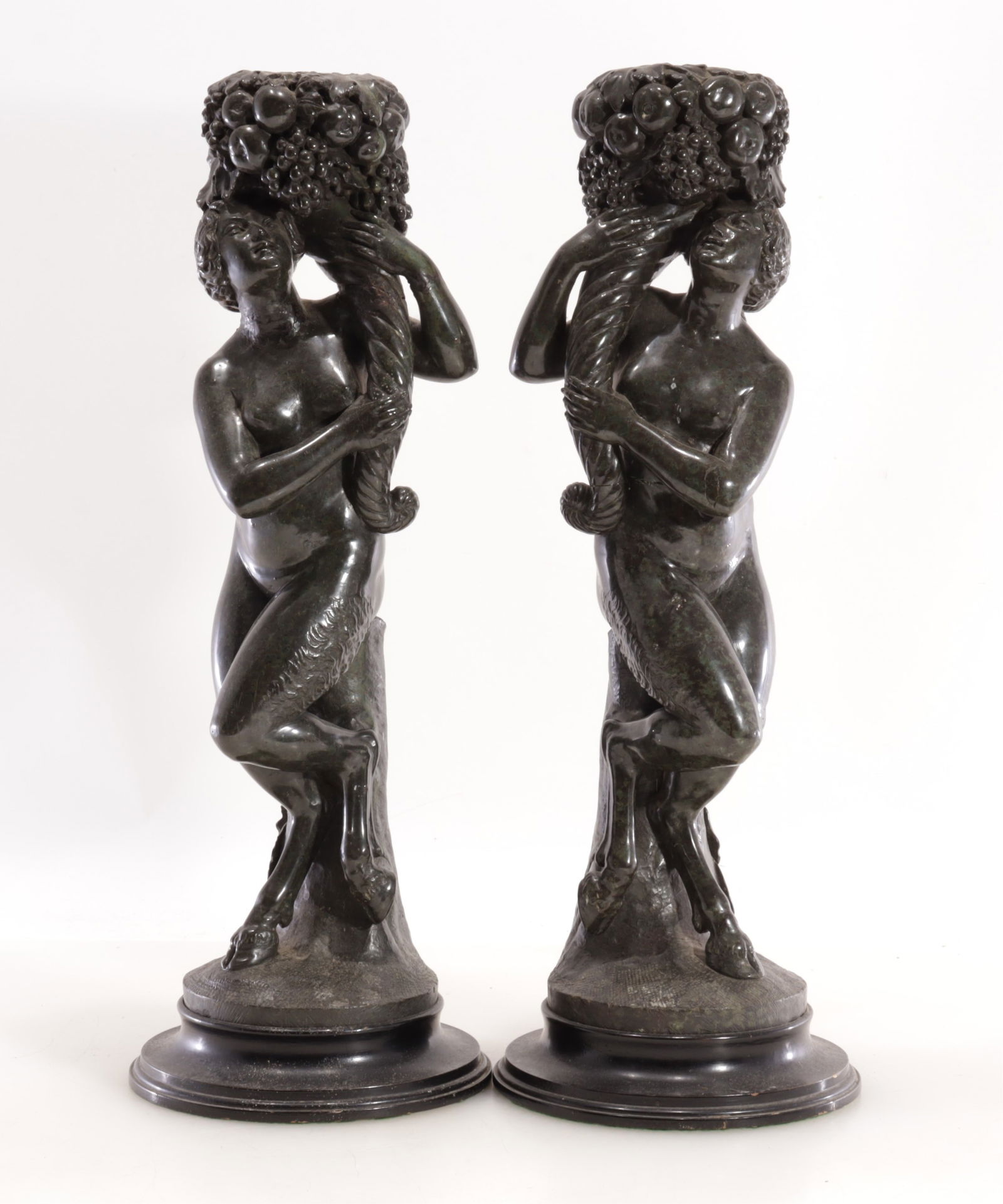 Pair of Classical Style Serpentine Candlesticks (1 of 6)