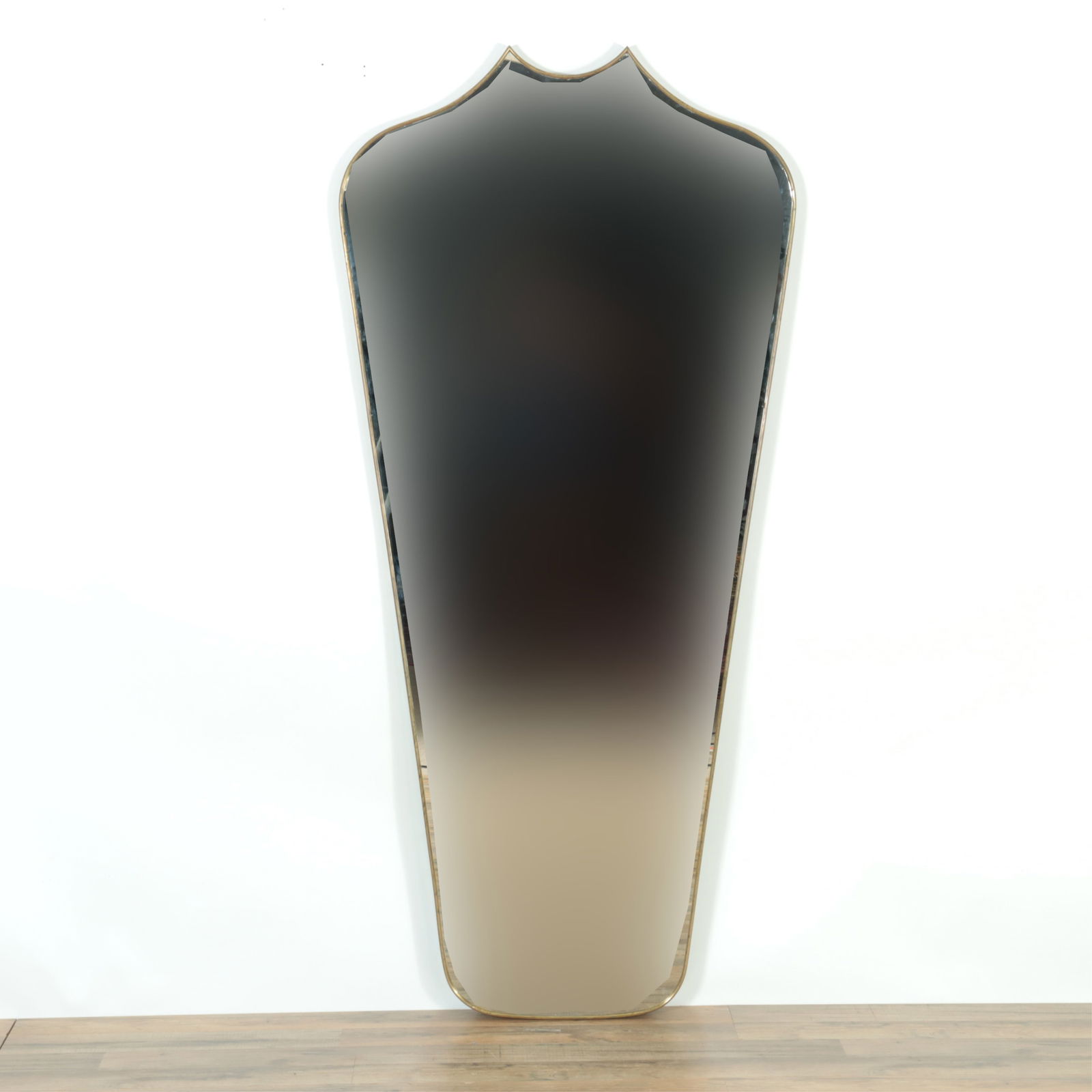 Gio Ponti Style Mid-Century Brass Mirror (1 of 3)