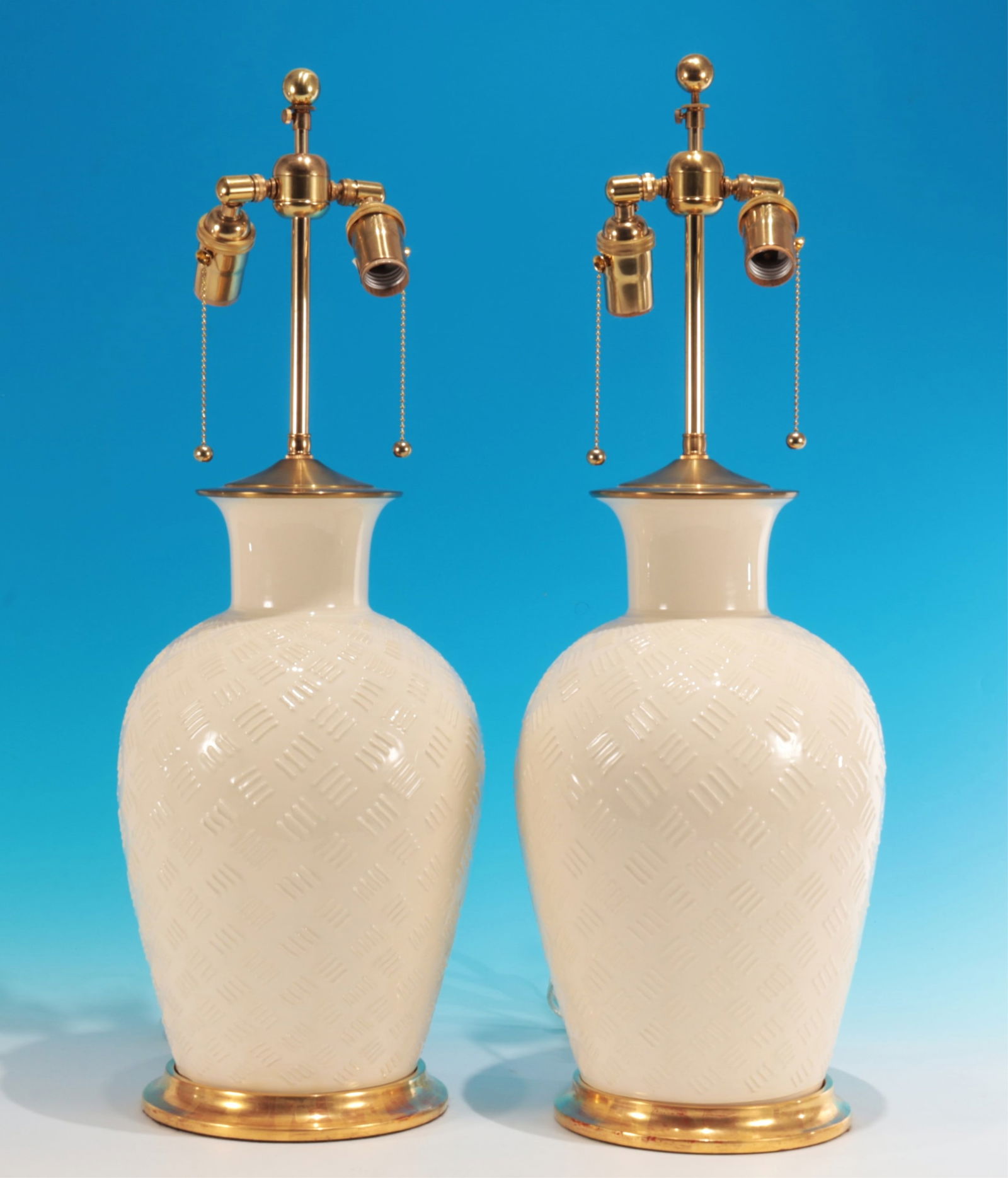 Pair of Christopher Spitzmiller 'Penny' Lamps (1 of 5)