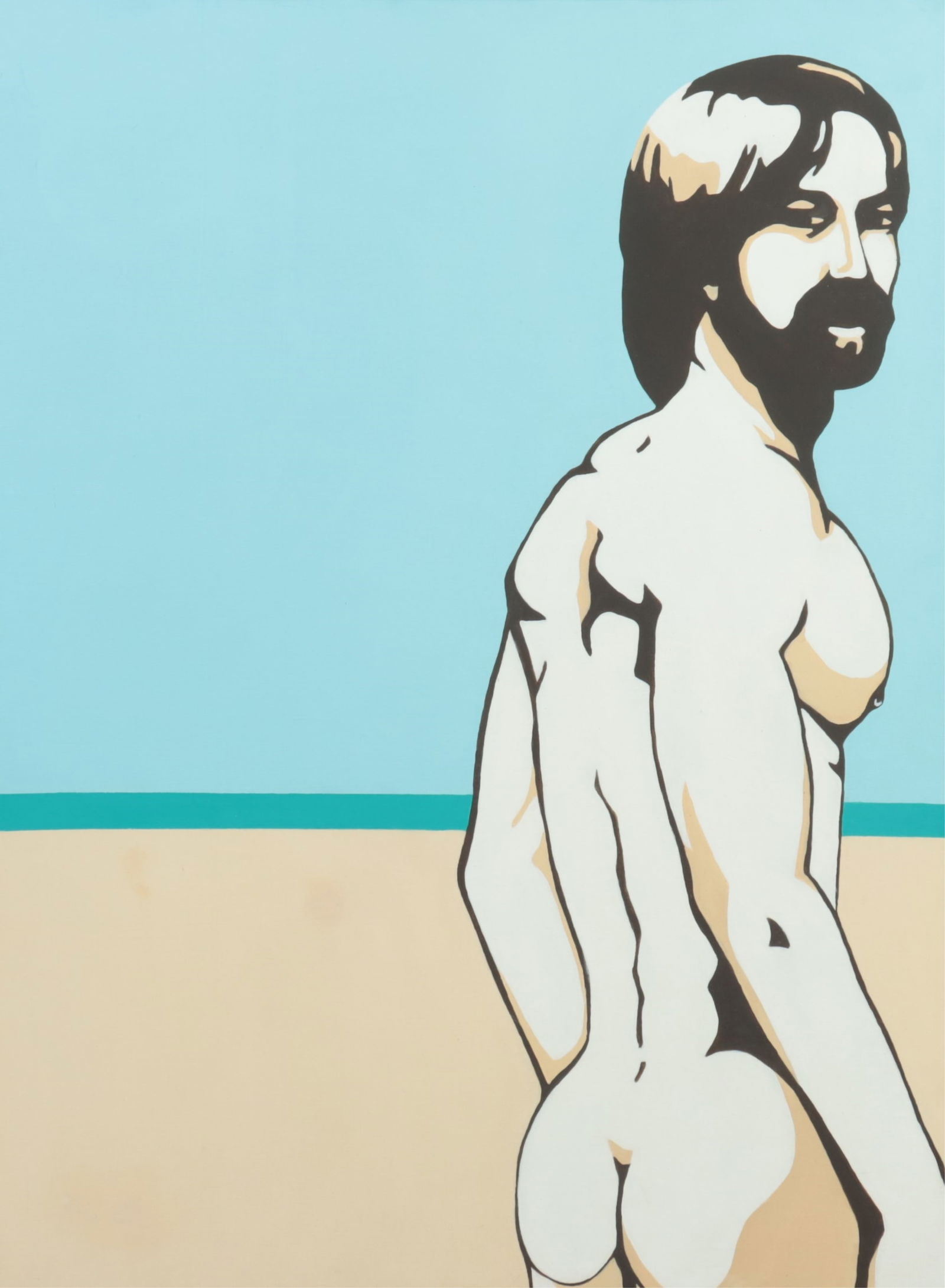 R. Webeck - Man on Beach, 1979 (1 of 6)