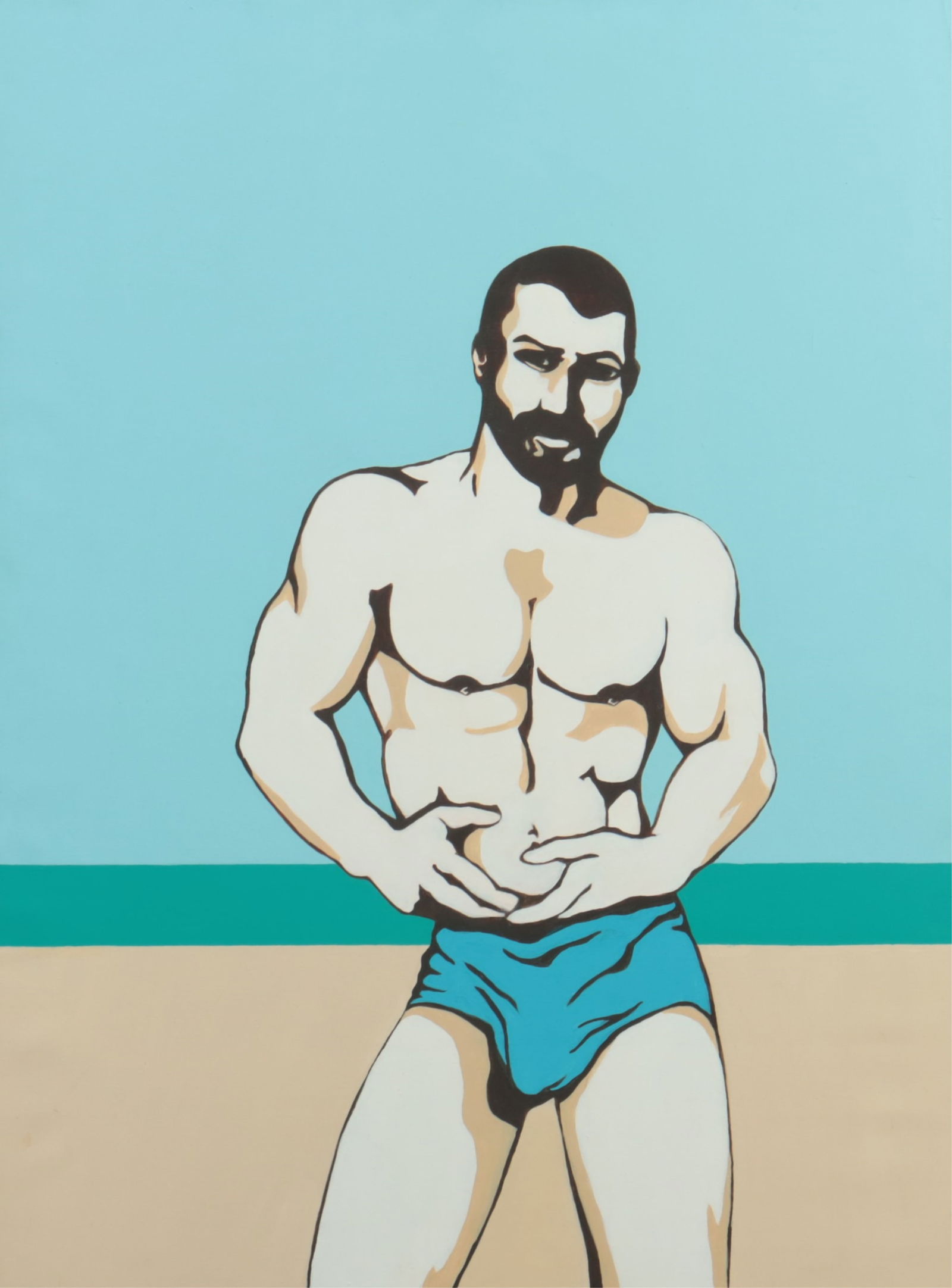 R. Webeck - Man on Beach, 1979 (1 of 7)
