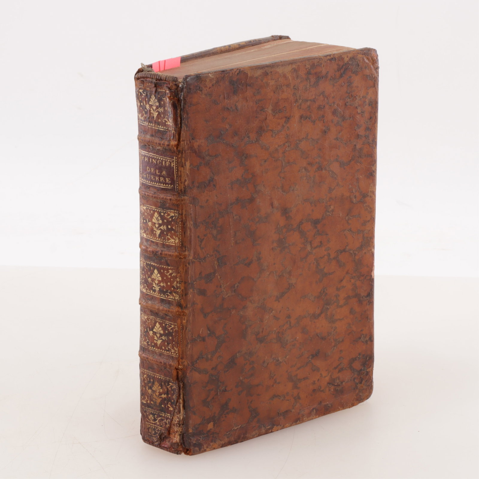DE BOSRAGER. Militaria. Principes de..Guerre 1779: Militaria.- [LE ROY de Bosrager]. Principes de l’Art de la Guerre. Paris: 1779. Octavo. 8 folding engraved plans. Mottled calf, spine gilt (spine and extremities worn). Provenance: King Lawrence Par