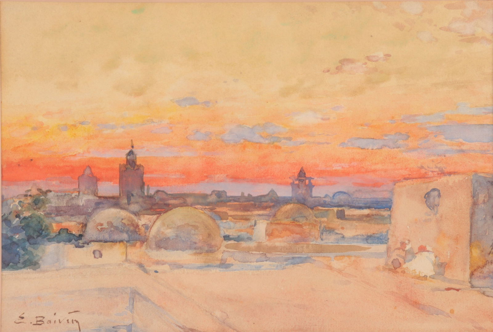 Emile Boivin - Sunset - Gouache (1 of 4)