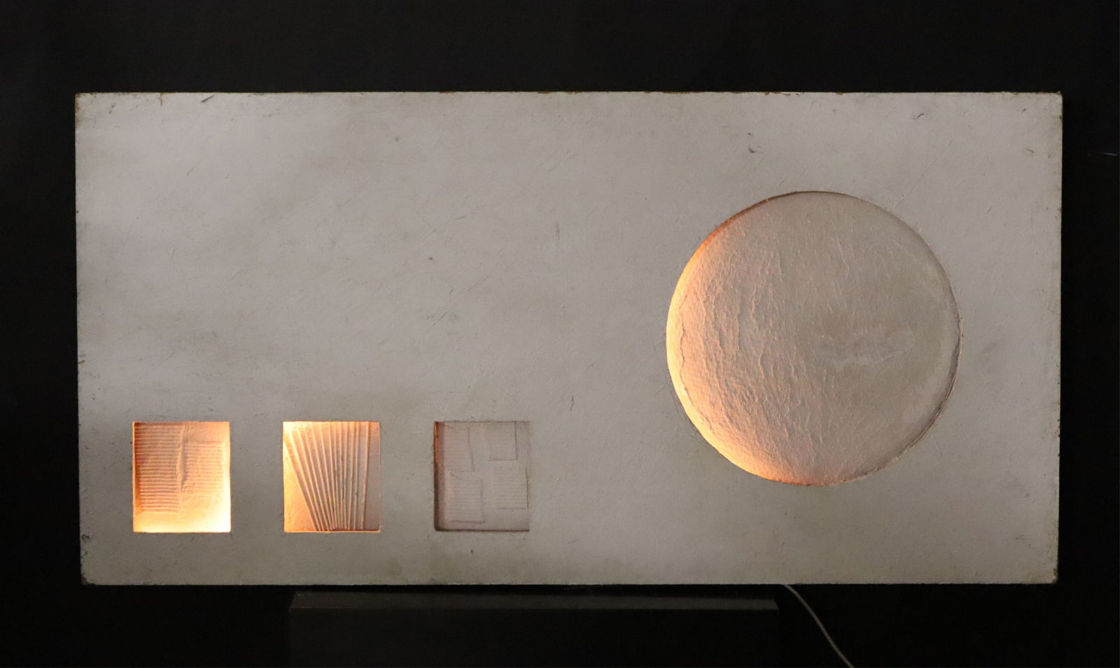 Bruce Nauman Style Hanging Light Box: Bruce Nauman Style Hanging Light Box, unsigned.36" H x 72" WProperty from a Connecticut collection.