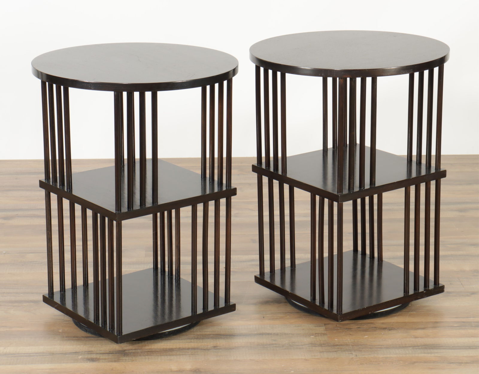 Pair of Contemporary Revolving Side Tables (1 of 4)