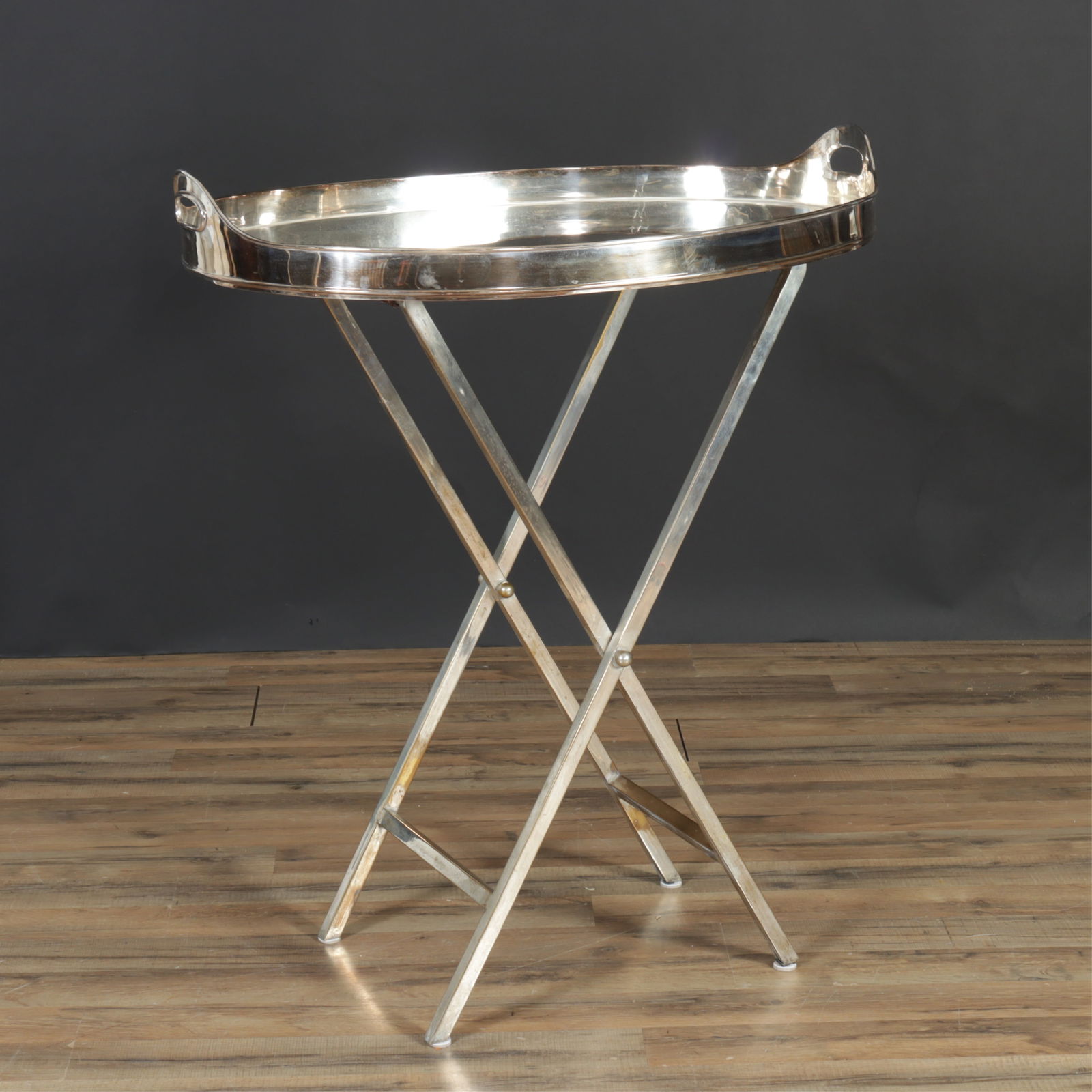 Chrome Butlers Serving Tray on Stand (1 of 7)