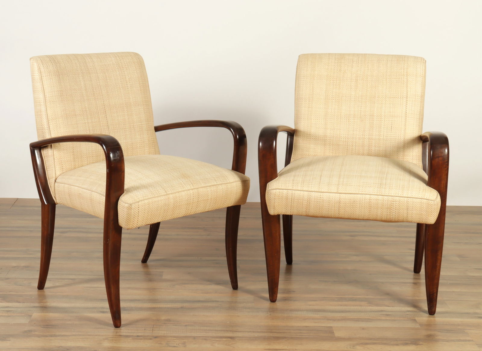 Pair of Mid-Century Stained Maple Armchairs (1 of 7)