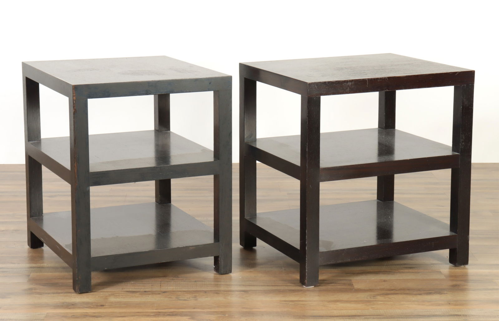 Pair Ralph Lauren Style Black Painted Side Tables (1 of 9)