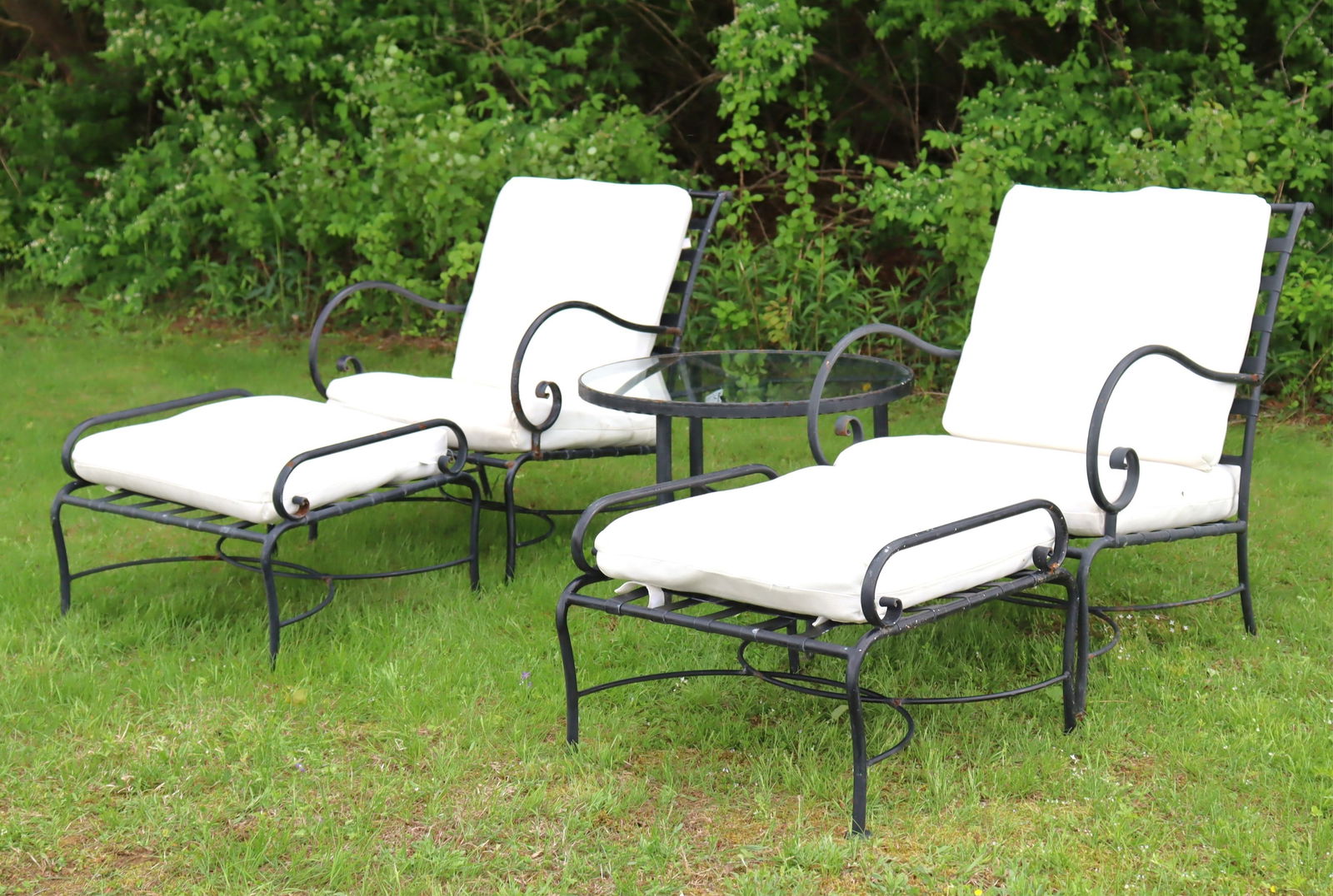 Pair of Sifas Kross Lounge Chairs & Ottomans (1 of 7)