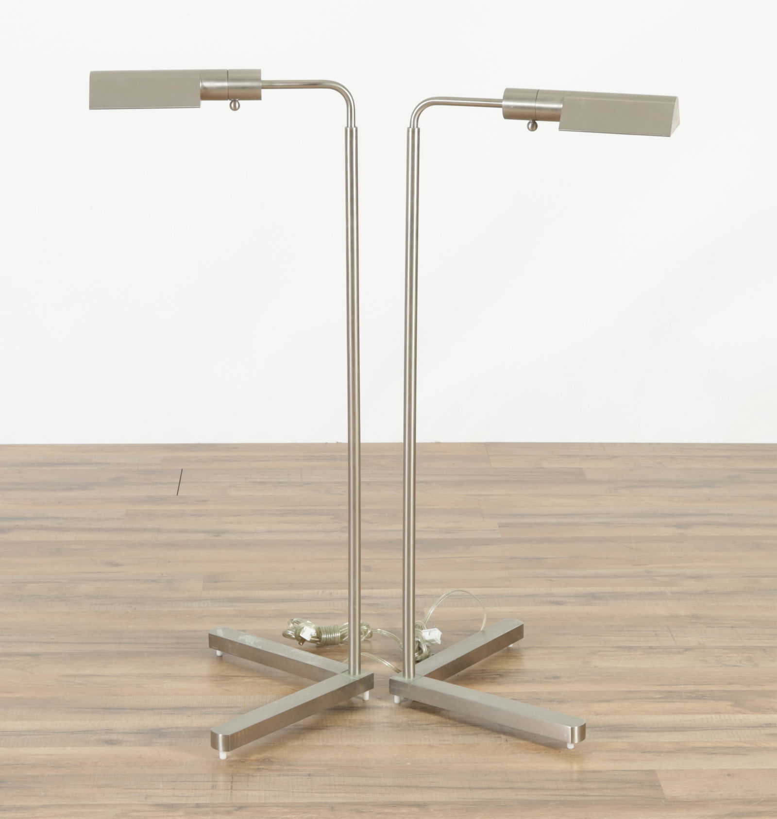Pair of Casella Brushed Metal Reading Lamps (1 of 5)