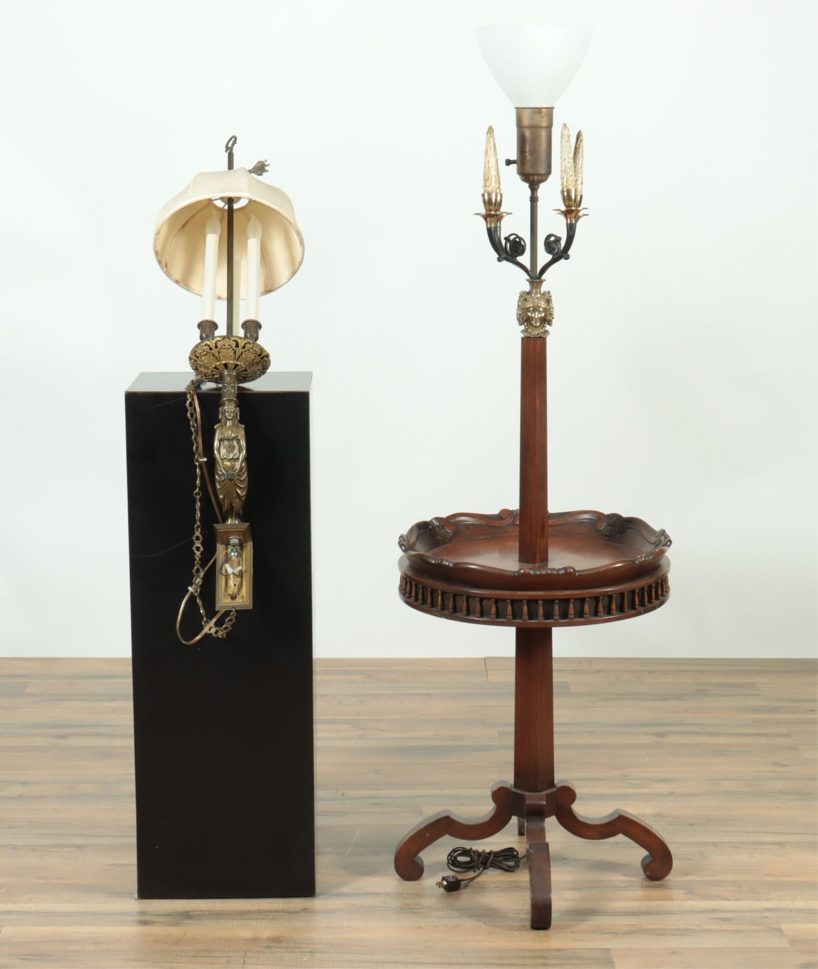 French Empire Style Floor Lamp and Sconce (1 of 12)