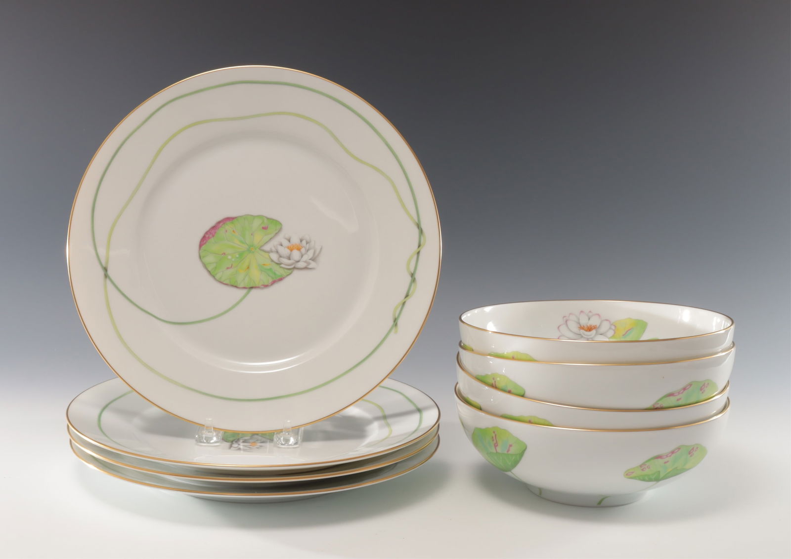 Hermes Nil Porcelain Bowls & Plates (1 of 5)