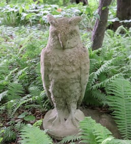 Cast Cement Owl