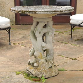 Faux Bois Cast Cement Garden Table