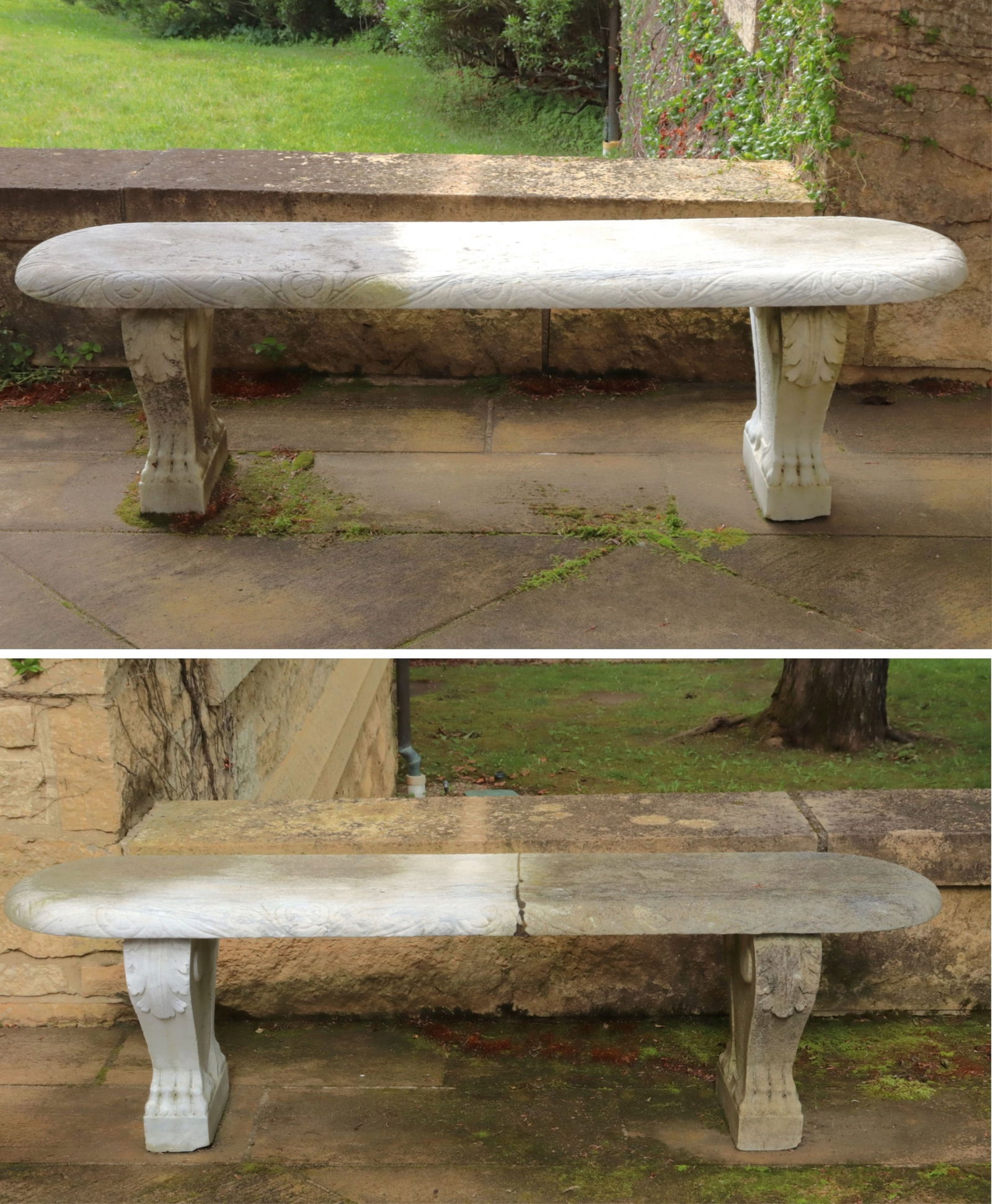 Pair of Italian Marble Benches, 19th C. (1 of 13)