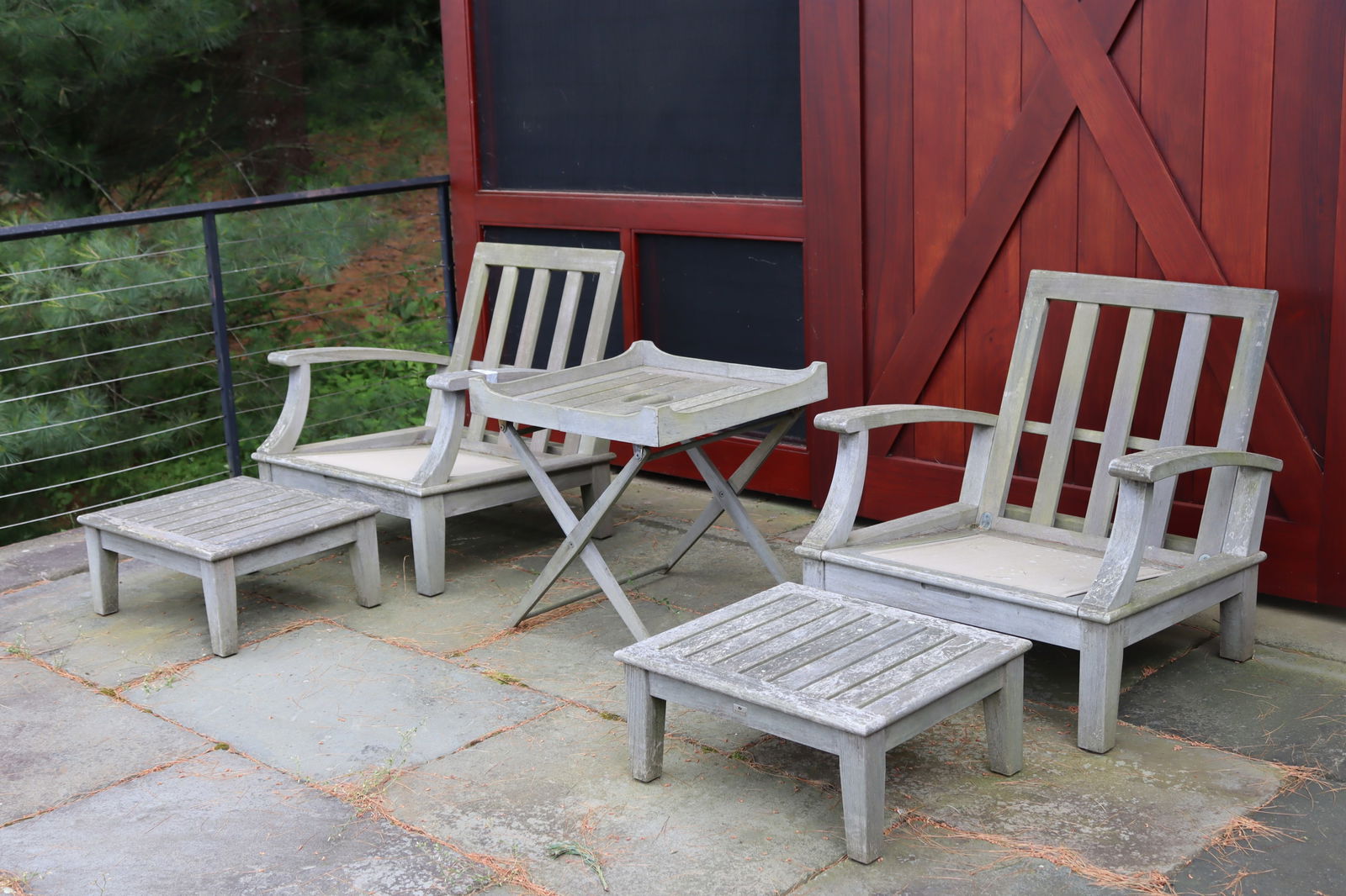 Gloster Teak Armchairs, Ottoman & Table (1 of 10)