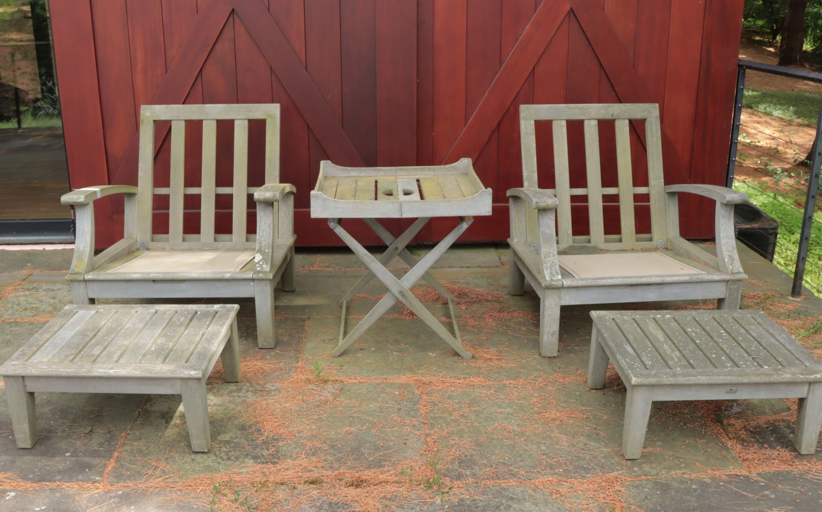 Gloster Teak Armchairs, Ottoman & Table (1 of 11)