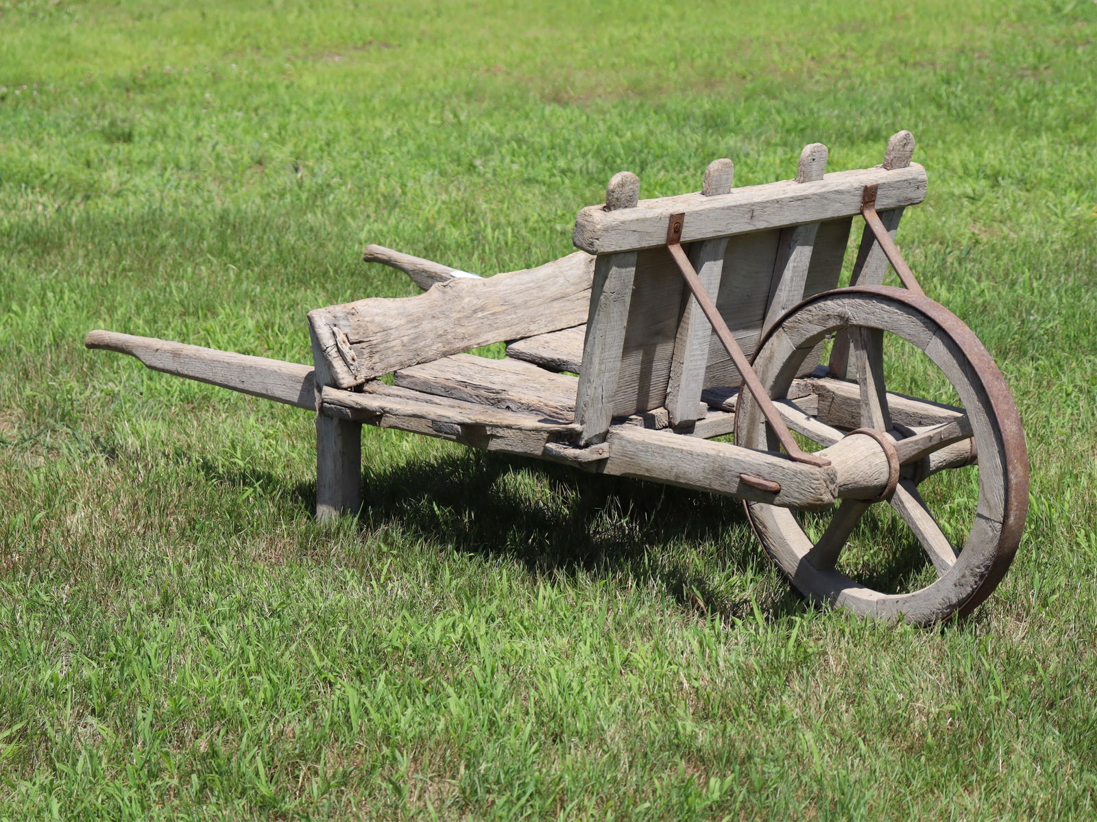 Rustic Wooden Wheelbarrow (1 of 6)
