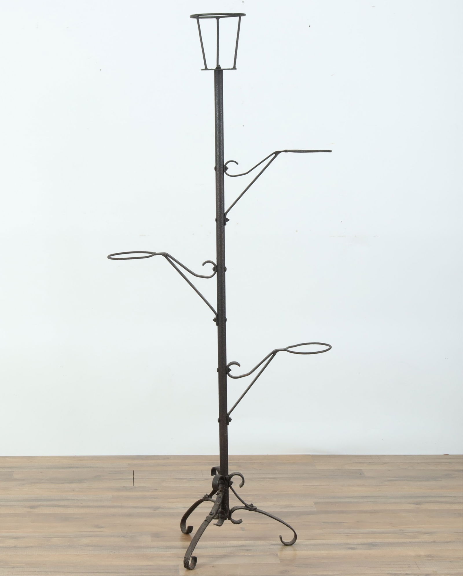 Black Painted Iron Plant Stand (1 of 5)