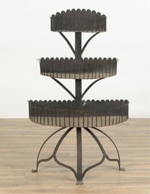 3-Tier Iron Demilune Plant Stand