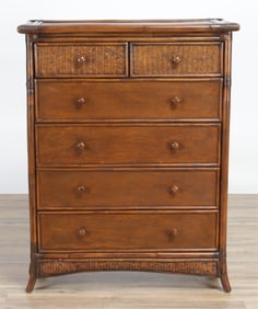 Rattan & Wicker Tall Chest