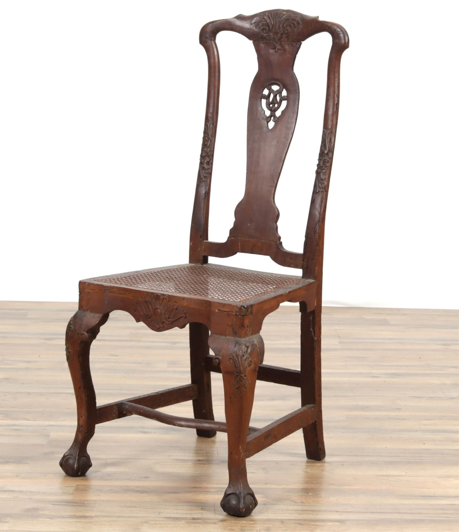 Continental Rococo Walnut Side Chair, 18th C. (1 of 9)