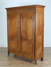 L 18th -  E 19th C. French Carved Oak Armoire