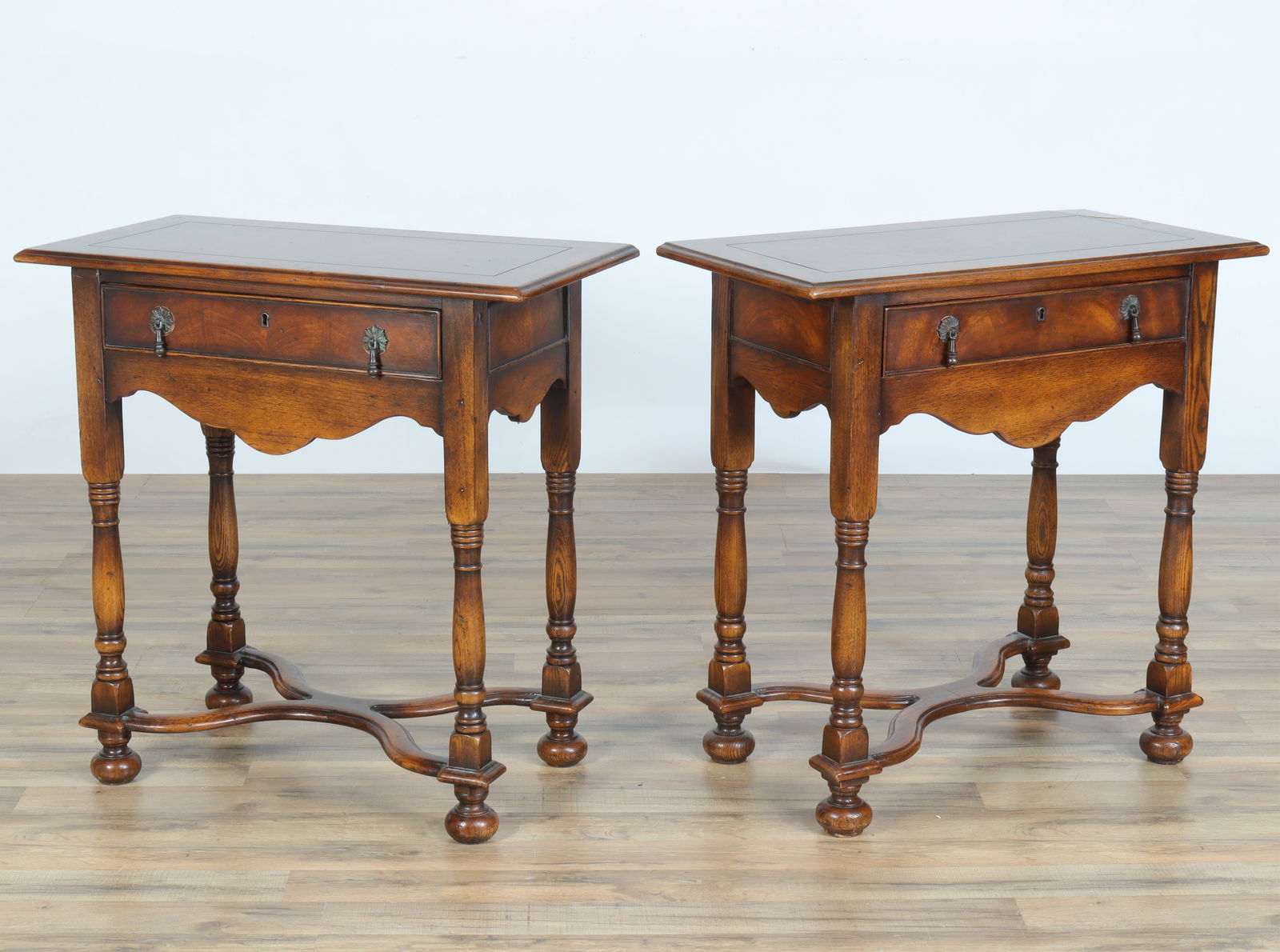 Pair William and Mary Style Side Tables (1 of 9)
