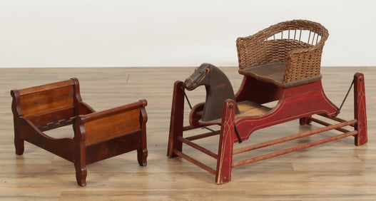 Whitney Reed Rocking Horse & Doll Bed