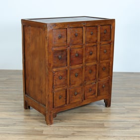 19th C. Chinese Wood Apothecary Chest