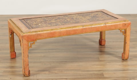 Chinese Style Parcel-Gilt Lacquer Coffee Table
