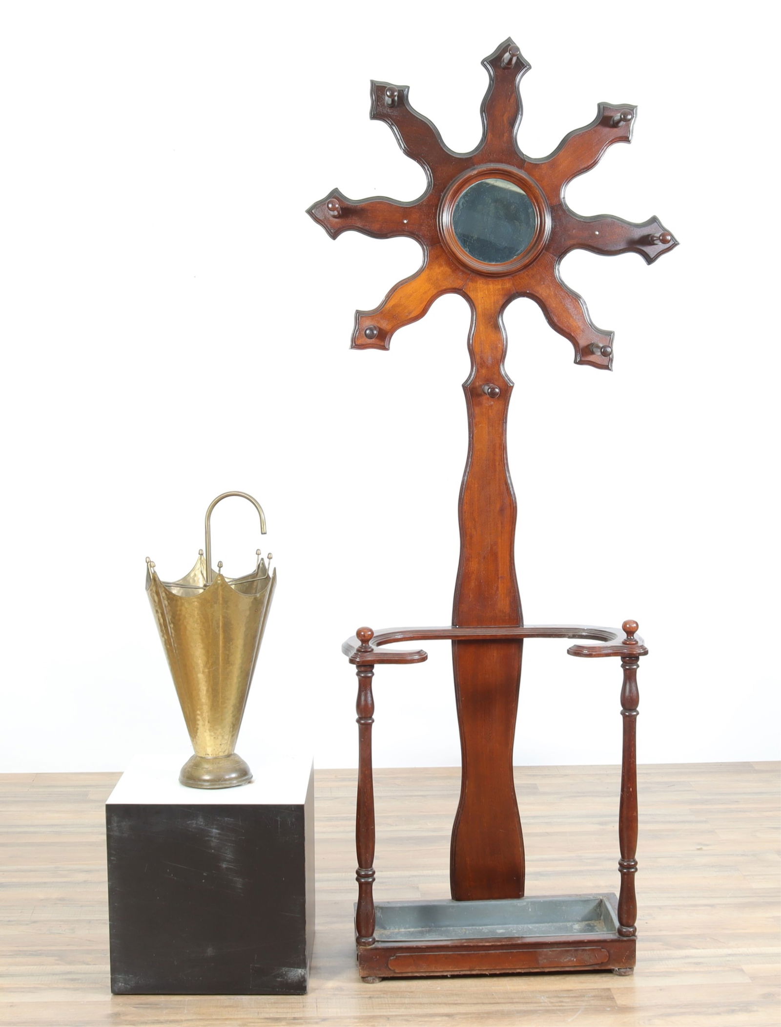 Vintage Eastlake Style Hall Tree; Umbrella Stand (1 of 11)