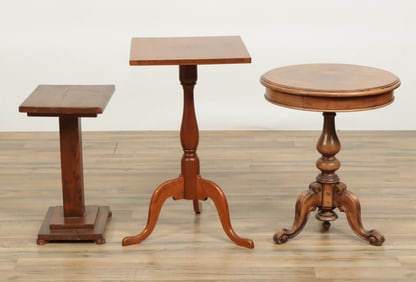 E. 19th - Mid 20th C. Three Wood Occasional Tables