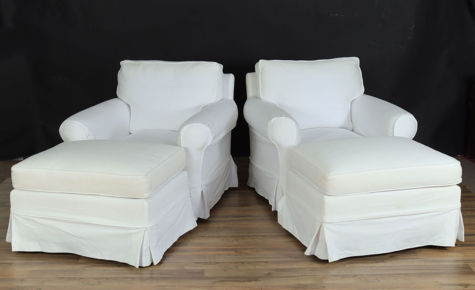 Avery Boardman Upholstered Club Chairs & Ottomans (1 of 15)