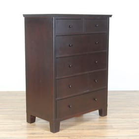 Black Painted Tall Chest of Drawers
